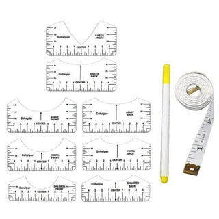 Simply Stocked Tshirt Ruler Guide for Vinyl Alignment - 4 Pcs of PVC T  Shirt Rulers to Center Designs for Heat Press - 17.5, 16, 12 and 10 Inch  Guides for T-Shirts of All Sizes (White)