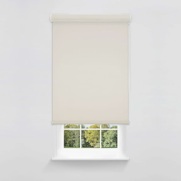 Linen Avenue Cordless Sierra Blackout Cassette Roller Shade with Bloc Wand for Easy Adjustment– UV Protection, Room Darkening–Beige Sequoia 18 W X 66 H (Arrives 1/4" Narrower)