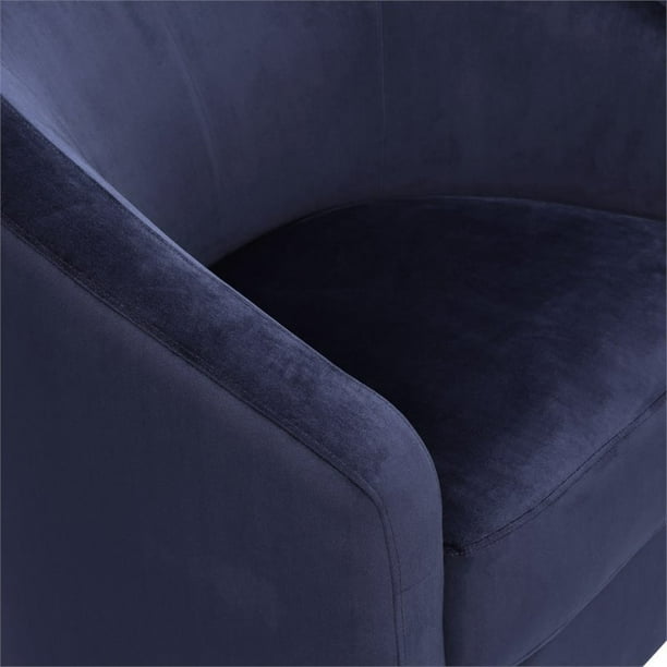 Babyletto Madison Microsuede Fabric Swivel Glider in Navy Blue Walmart