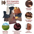 thumbnail image 4 of ELW 5-10 oz 2-4mm Thickness, 10 LB Vegetable Tanned Leather Scraps, Mixed Earth Tone, Cowhide Remnants Full Grain Leather for Tooling, Holsters, Knife Sheath, Carving, Embossing, Stamping, 4 of 7