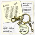 thumbnail image 2 of Nevertheless She Persisted Graduate Gutsy Goodness Bronze Keychain Graduation Tassel Charm Heart Arrow, 2 of 8