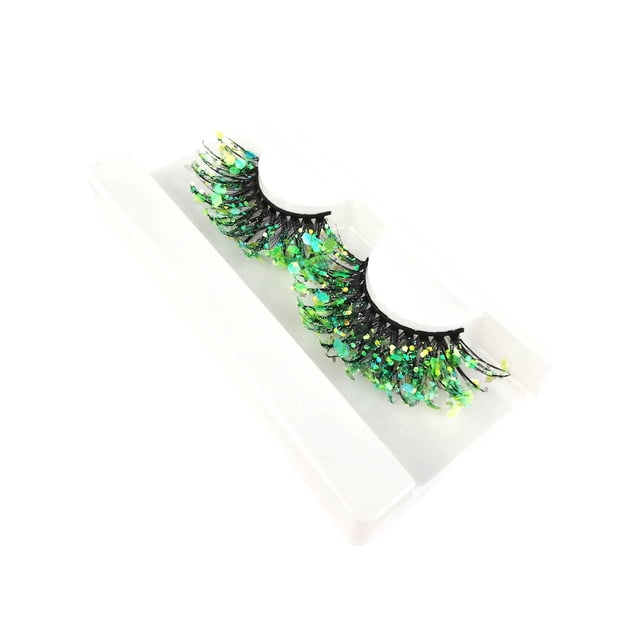 Wmkox8yii Pestañas postizas 3d fluorescentes de Color, maquillaje Natural desnudo, maquillaje de escenario, lentejuelas brillantes, taladro, pestañas gruesas y exageradas Wmkox8yii FJKAFA900