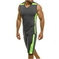 thumbnail image 2 of VBTAPA Mens Tracksuits 2 Piece Set Big and Tall Slim Fit Tank Top and Shorts Color Block Casual Sweatsuit Jogging Workout Sets Lightning Sales of Today Dark Gray M, 2 of 6