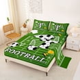 thumbnail image 2 of Erosebridal Letter T Monogrammed Full Size Sheets,Ball Sport Game Football Lover Bed Sheets For Kids Boys 4-Piece, 2 of 6