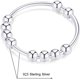 thumbnail image 4 of Anillo antiansiedad de plata de ley 925 para mujeres y hombres Anillos inquietos para la ansiedad Anillo de ansiedad con cuentas Anillo giratorio para la ansiedad Anillo giratorio TUNC Sencillez, 4 of 5