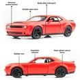 thumbnail image 3 of YOPTOP 1/32 Challenger Hellcat Die Cast Metal Toy Cars Pull Back Hellcat With Light and Music Collectible Model Cars,red, 3 of 8