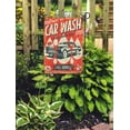 thumbnail image 2 of KDAGR Vintage Retro Car Wash Sign Garage Machine Rusty Service Shampoo Garden Flag Decorative Flag House Banner 28x40 inch, 2 of 2