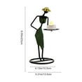thumbnail image 3 of Waiter Figurine Candle Stand with LED Candle Safe Flameless Centerpiece for Home Decor Dining Table Party Wedding Gift(C), 3 of 6