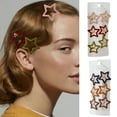 thumbnail image 2 of 6Pcs Metal Snap Hair Clips Star Barrettes Hair Accessories For Women Girls Stylish Non- Hairpins Decorative Hair Clips 6PCS, 2 of 8