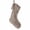 Gray, variant on Quilted Velvet Christmas Stocking, Large Bow Decor Xmas Stocking, Farmhouse Neutral Christmas Stockings for Fireplace Mantel Holiday Home Decor