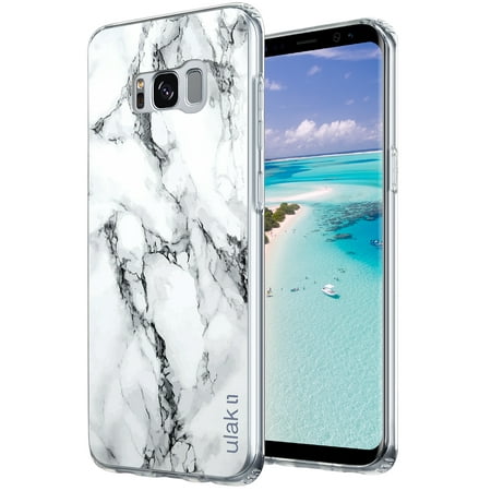 Galaxy S8 Plus Case,ULAK [CLEAR SLIM ] Marble Hybrid Bumper Case Scratch Resistan Cover Skin for Samsung Galaxy S8+ Plus Case -