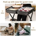 thumbnail image 4 of Mr IRONSTONE Luggage Rack Pack of 2, Folding Metal Suitcase Stand with Nylon Straps and Steel Frame, for Guest Room, Hotel, Bedroom, Steel Frame, Holds up to 130 lb, Black, 4 of 7