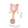 thumbnail image 2 of Pink Toddler Wave Drum With Hand Cranked Bells 2 In 1 Early Learning Toy Musical Instrument Gift, 2 of 6