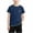 Navy, variant on Boys' Mesh Quick Dry Short Sleeve T-Shirt, Crew Neck Sport Top with Triangle Logo Detail for Kids 2-11 Years, Blue
