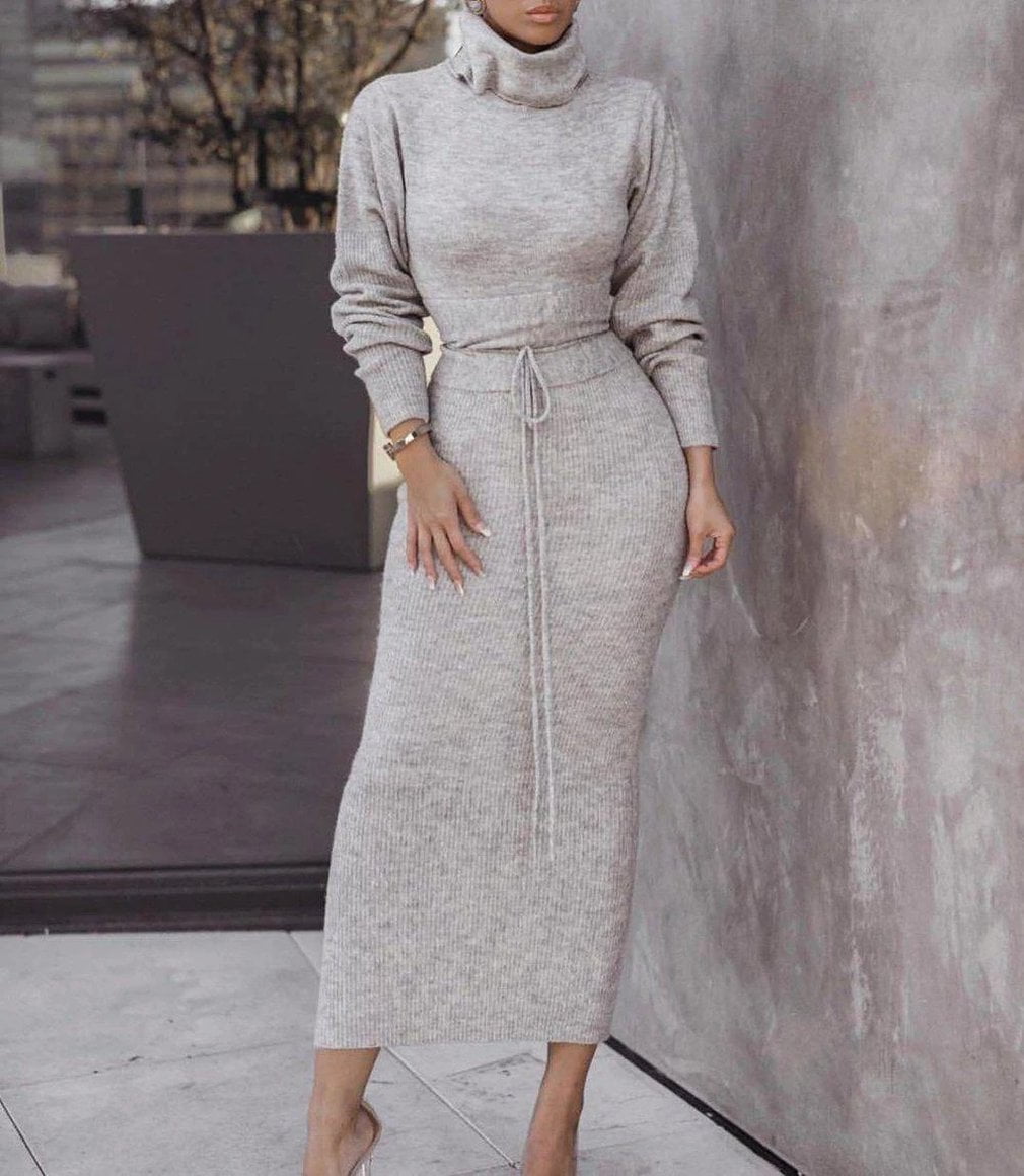 Turtleneck sweater dress,gift for lover 