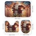 thumbnail image 3 of La cláusula de Santa-theme 4-Piece Shower Curtain Set with Rugs, Waterproof Bathroom Decor Set Includes Bath Mat, U-Shaped Rug, Toilet Lid Cover and Curtain with Hooks, 3 of 6