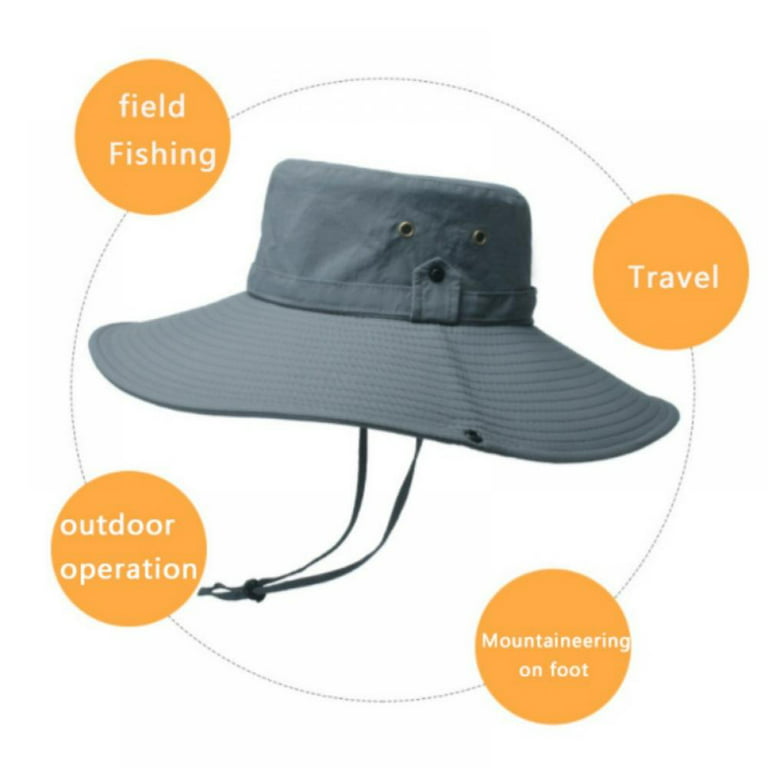 Wide Brim Bucket Hats For Hiking Fishing Sun Protection 50+UPF Bora Boonie  Hat for Men And Women, ECHENOR 