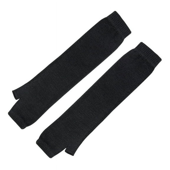 LEXSOMEO 3 Pairs Long Fingerless Mittens, Knitted Winter Arm Warmers Gloves with Thumb Hole Arm Sleeves Cotton Blend Arm Warmers for Women Cold Weather