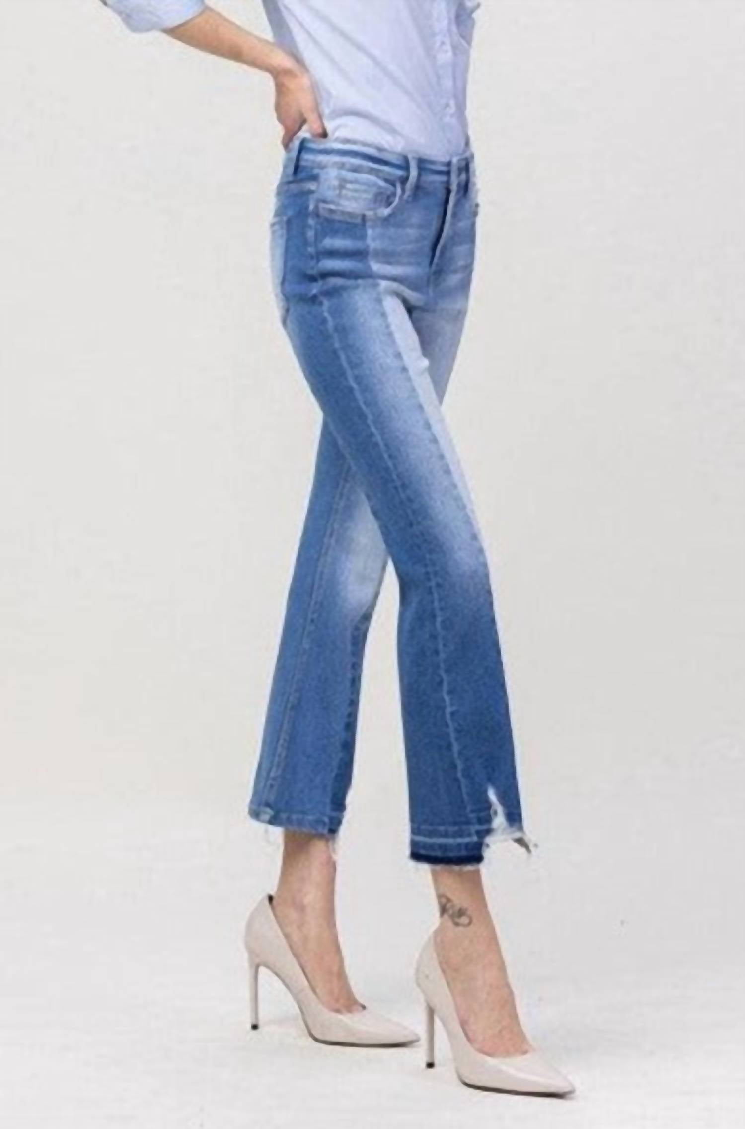 Vervet by Flying Monkey Mid-Rise Kick Flare Jean 32