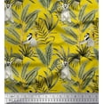 thumbnail image 1 of Soimoi Modal Satin Fabric Leaves & Lemur Animal Print Fabric by Yard 42 Inch Wide, 1 of 3