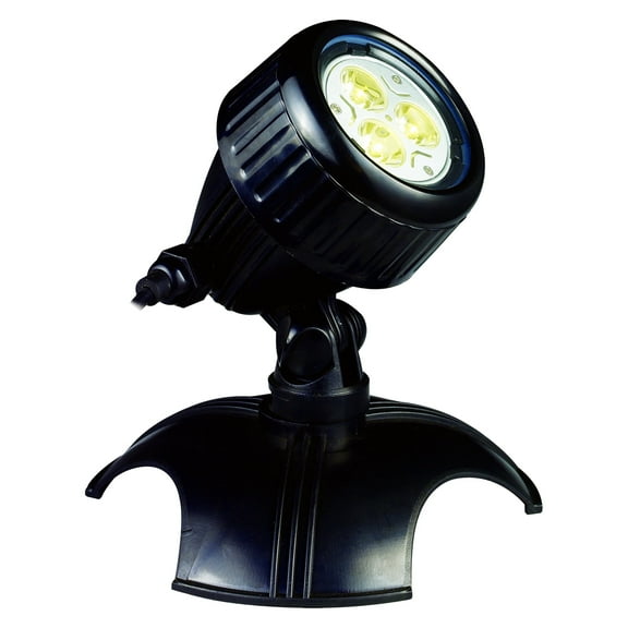 Alpine Corporation Set of 3 Pond Lamps with Warm White LED Lights, Transformer, and Photocell