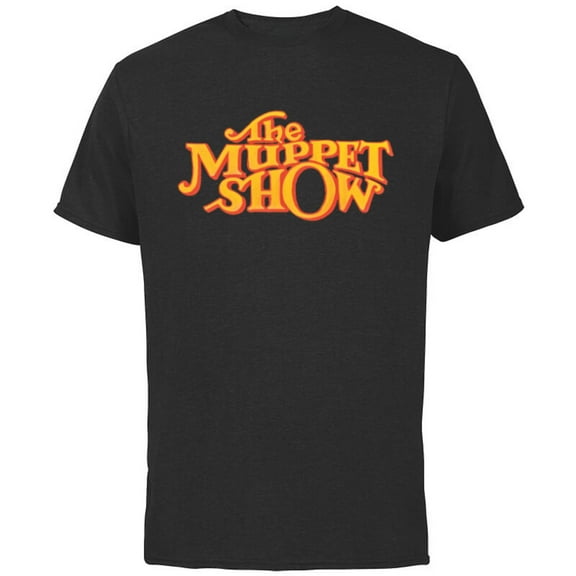 Disney The Muppets Official The Muppet Show Logo Orange - Short Sleeve Cotton T-Shirt for Adults - Customized-Black