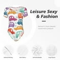 thumbnail image 4 of Balery Doodle Cars Body de cuello redondo de manga corta para mujer Tops de manga corta Tops básicos-XX-Large, 4 of 7