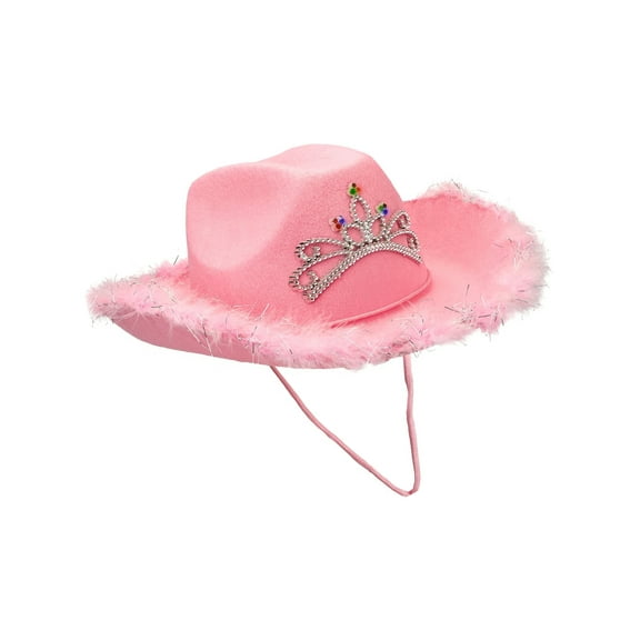 Pretty Pink Jeweled Cowboy Hat Costume Accessory