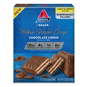 Atkins Chocolate Crème Protein Wafer Crips Snack, 1.27 oz, 5 count