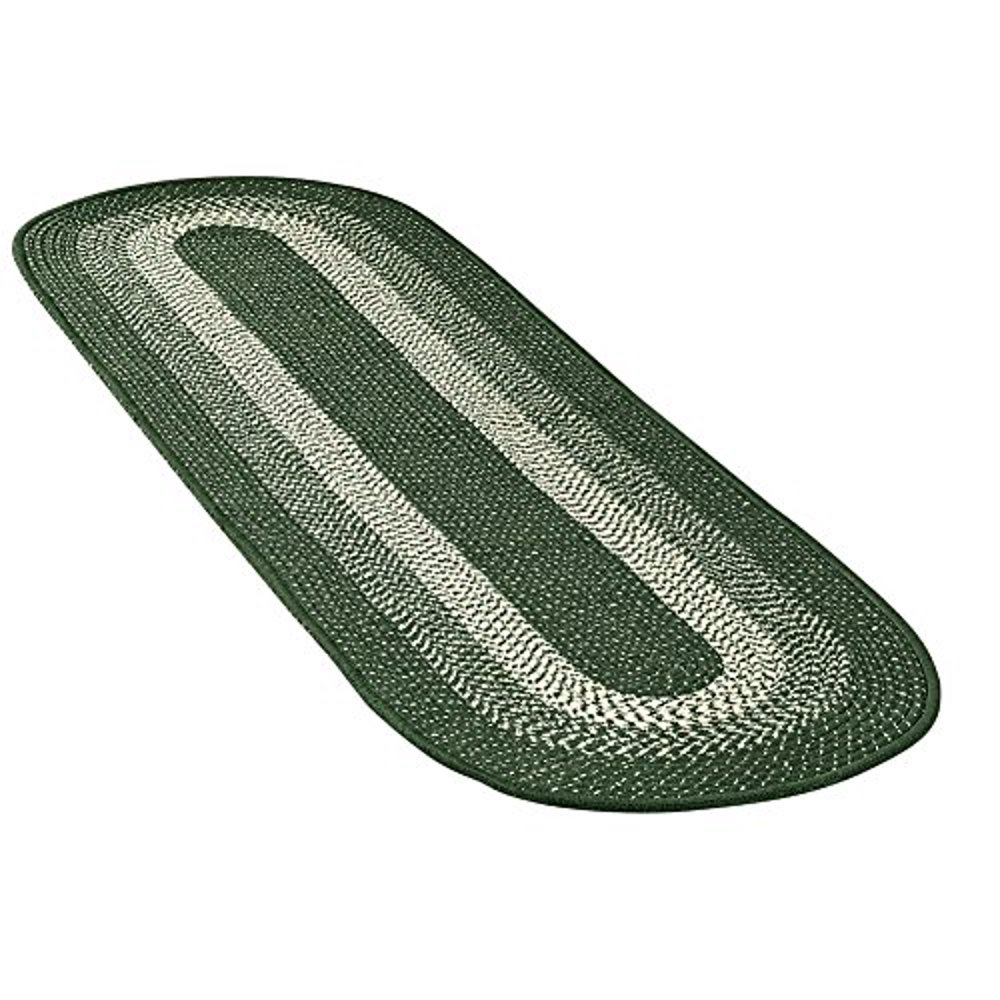 Collections Etc Extra Long SkidResistant Braided Floor Runner, 20 X 72