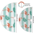 thumbnail image 6 of SKYSONIC Flamingo Christmas Tree Skirt Home Decoration Large Round Christmas Tree Skirt for Holiday Party Home Christmas Day Ornaments 47.2 Inch, 6 of 6