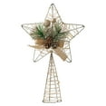 thumbnail image 2 of Natural Christmas Tree Topper Star with Pinecones and Red Berries - 3D Hollow Star Tree Topper with Pine Needles and Bowknot for Xmas Tree Festive Indoor Decorations and Holiday Party, 2 of 8