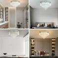 thumbnail image 4 of Modern Crystal Chandelier LED Crystal Ceiling Light Pendant Light for Bedroom, 4 of 24