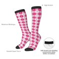 thumbnail image 4 of Fotbe Plaid Heart Calcetas Divertidas Estampadas para Hombre y Mujer, Calcetas de Algodón hasta la Rodilla para Caminar, Correr, Enfermería y Embarazo, 4 of 6