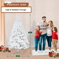thumbnail image 5 of Bringstar 7FT White Christmas Tree Unlit Artificial Xmas Tree, 1064 PVC Branch Tips, Indoor Outdoor, 5 of 6