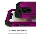 thumbnail image 4 of iPhone 11 Pro Max 2019 Case with Temepered Glass Screen Protector, Dteck Full body Protection 3 Layer Hybrid Rugged Shockproof Case Glass Screen Cover For Apple iPhone 11 Pro Max 6.5", Purple, 4 of 9