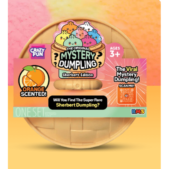 Crazy Fun RMS Mystery Rainbow Dumpling ,Collectible Novelty Orange Flavor Blind Bun Squishies with Steamer Box