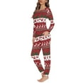 thumbnail image 3 of Renewold Family Christmas Pajamas Matching Sets Xmas Trees Reindeer Loungewear Tracksuit for Women Size M Leisure Daily Life Wear Nightgown Sleepwear Set of 2, 3 of 5