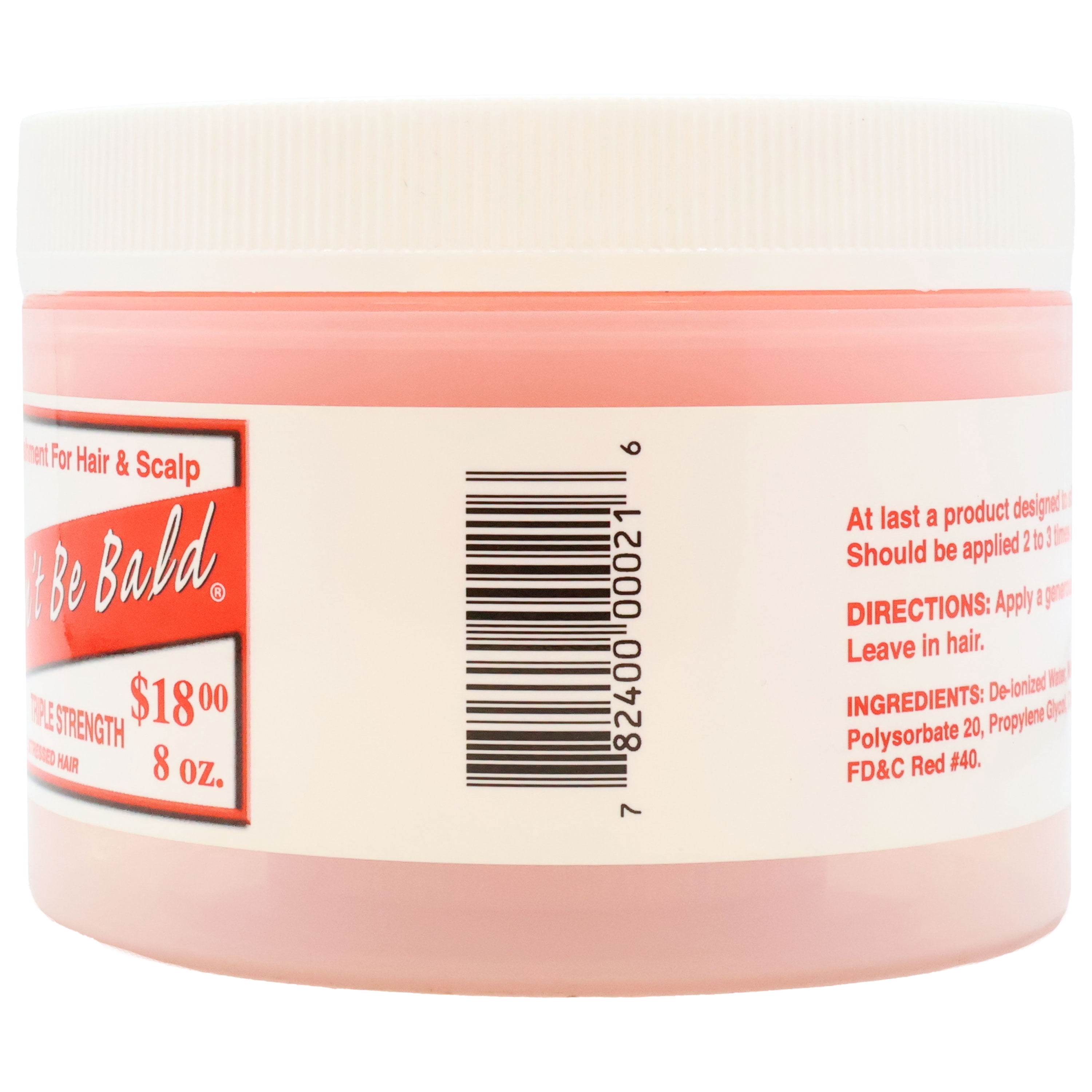 Baby Don't Be Bald Hair and Scalp Nourishment Cream Triple Strength 8 Oz., Pack of 2