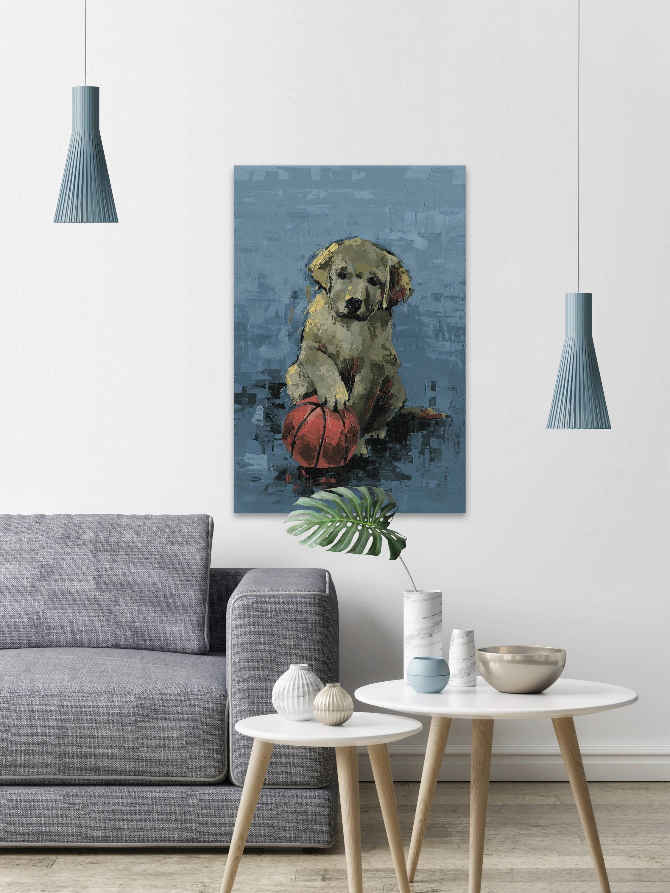 Marmont Hill Dribbling Dog Canvas Wall Art