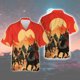 thumbnail image 3 of Camisa con estampado 3D de águila samurái de verano para hombres y mujeres, camisas de moda, camisas hawaianas de manga corta con un solo pecho, blusa, ropa con solapa, 3 of 5