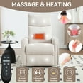 thumbnail image 2 of Bellemave Manual Recliner Chair with Massage and Heating Home Theater Recliner Rocking Chair Nursery Swivel and Rocker Chair with High Back in Fabric for Living Room, Bedroom (Beige), 2 of 8