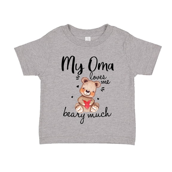 My Oma Loves Me Beary Much Toddler T-Shirt 2T Athletic Heather
