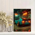 thumbnail image 2 of Tokyo Neon Oldschool Nissan Car Canvas Modern Urban City Living Room Wall Art, 2 of 8