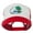 Red White Red, variant on Fishing Beach Seagulls Embroidered Foam Mesh Back Cap - Black White OSFM