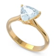 thumbnail image 2 of 2.00 Carat Trillion Cut Aquamarine Gemstone Latest Designer Ring for Wedding 14K Yellow Gold Size 11.5 by Diamond-Capitals, 2 of 7