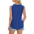 thumbnail image 2 of TEMOFON Summer Tank Tops for Women Pleated Scoop Neck Tunic Tops Comfy Sleeveless Flowy Loose Shirts, 2 of 6