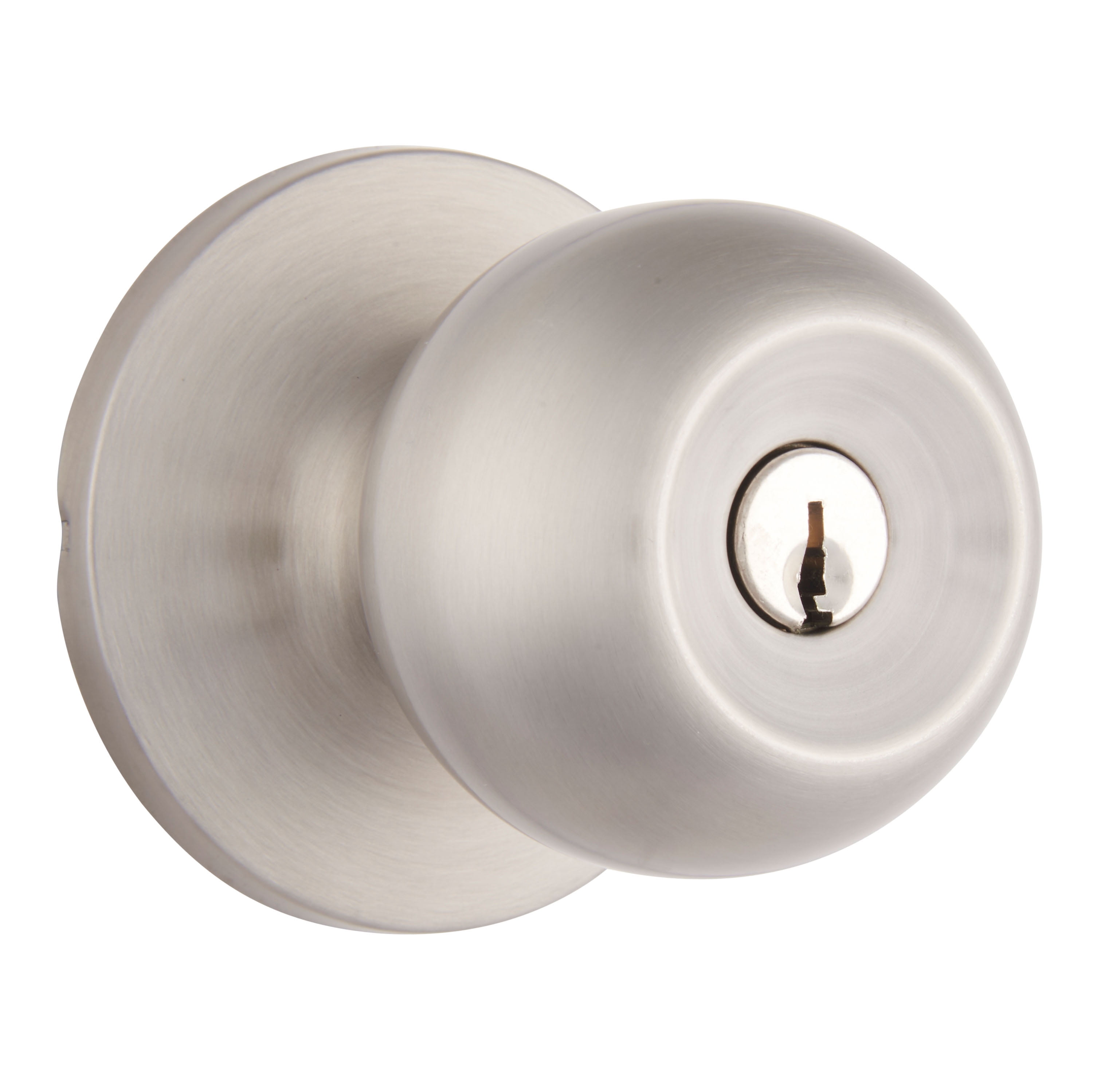 Brinks Keyed Entry Satin Nickel Ball Doorknob and Deadbolt Combo Pack