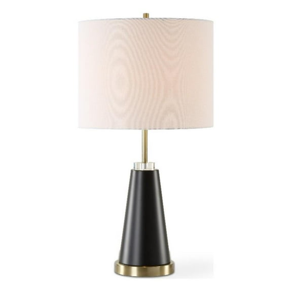 Bowery Hill Contemporary 27.5"H x 14.5"W x 14.5"D Metal Table Lamp in Black