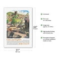 thumbnail image 2 of Come and Explore Britain - British Country Towns - Vintage Travel Poster by S. R. Badmin c.1950s - Fine Art Rolled Canvas Print 27in x 40in, 2 of 4